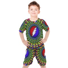 Grateful Dead Kids  Tee And Shorts Set by Sapixe