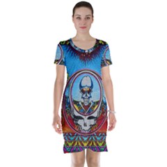 Grateful Dead Wallpapers Short Sleeve Nightdress by Sapixe