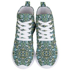 Stones Ornament Mosaic Print Pattern Women s Lightweight High Top Sneakers