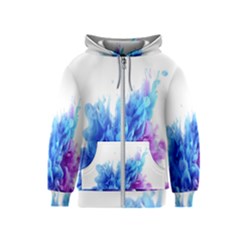 Abstract smoke Kids  Zipper Hoodie