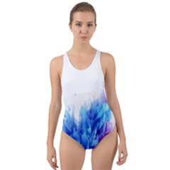 Abstract smoke Cut-Out Back One Piece Swimsuit