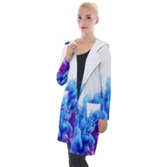 Abstract smoke Hooded Pocket Cardigan