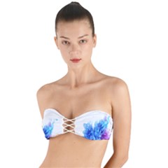 Abstract smoke Twist Bandeau Bikini Top