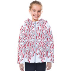 Snowflakes  Kids  Hooded Puffer Jacket by grafikamaria