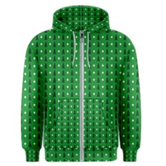 Green Christmas Tree Pattern Background Men s Zipper Hoodie by Amaryn4rt