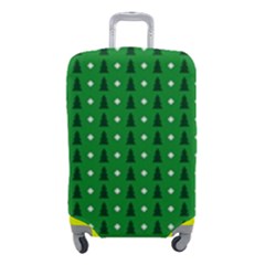 Green Christmas Tree Pattern Background Luggage Cover (small) by Amaryn4rt