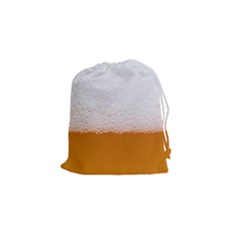 Beer Foam Bubbles Alcohol  Glass Drawstring Pouch (small) by Amaryn4rt