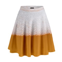 Beer Foam Bubbles Alcohol  Glass High Waist Skirt by Amaryn4rt