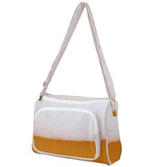 Beer Foam Bubbles Alcohol  Glass Front Pocket Crossbody Bag by Amaryn4rt