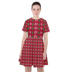 Snowflake Christmas Tree Pattern Sailor Dress by Amaryn4rt