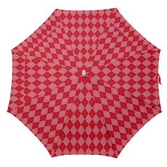 Red Diamonds Straight Umbrellas