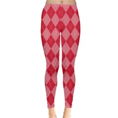 Red Diamonds Leggings  by ArtsyWishy