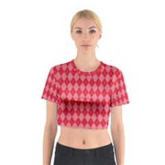 Red Diamonds Cotton Crop Top by ArtsyWishy