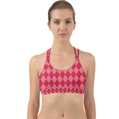 Red Diamonds Back Web Sports Bra