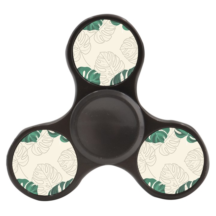 Green Monstera Leaf Illustrations Finger Spinner