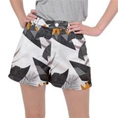 Natural Palm Plant Ripstop Shorts