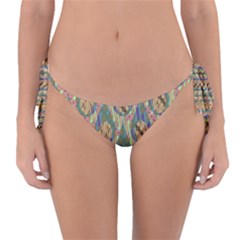 Tribal Background Boho Batik Reversible Bikini Bottom