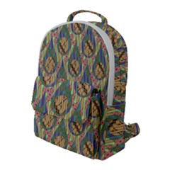 Tribal Background Boho Batik Flap Pocket Backpack (large)