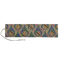 Tribal Background Boho Batik Roll Up Canvas Pencil Holder (l)