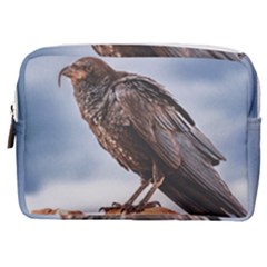 Black Crow Standing At Rock Make Up Pouch (medium) by dflcprintsclothing