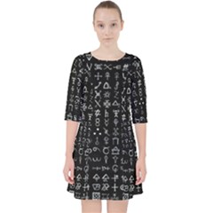 Alchemical Symbols - Collected Inverted Pocket Dress by WetdryvacsLair