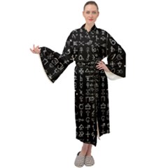 Alchemical Symbols - Collected Inverted Maxi Velour Kimono by WetdryvacsLair