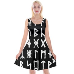 The Anglo Saxon Futhorc Collected Inverted Reversible Velvet Sleeveless Dress by WetdryvacsLair