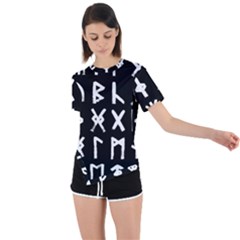 The Anglo Saxon Futhorc Collected Inverted Asymmetrical Short Sleeve Sports Tee by WetdryvacsLair