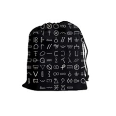 Hobo Signs Collected Inverted Drawstring Pouch (large) by WetdryvacsLair