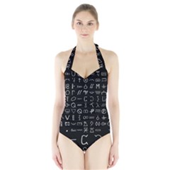 Hobo Signs Collected Inverted Halter Swimsuit by WetdryvacsLair