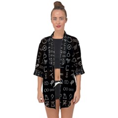 Hobo Signs Collected Inverted Open Front Chiffon Kimono by WetdryvacsLair