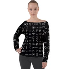 Hobo Signs Collected Inverted Off Shoulder Long Sleeve Velour Top by WetdryvacsLair