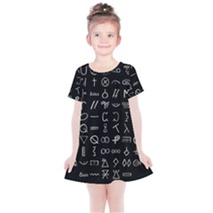 Hobo Signs Collected Inverted Kids  Simple Cotton Dress by WetdryvacsLair