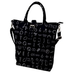 Hobo Signs Collected Inverted Buckle Top Tote Bag by WetdryvacsLair