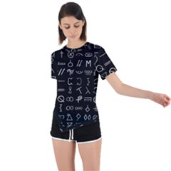 Hobo Signs Collected Inverted Asymmetrical Short Sleeve Sports Tee by WetdryvacsLair