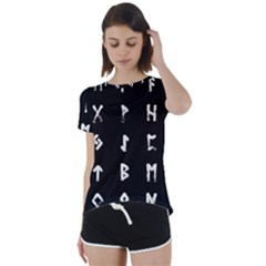 Elder Futhark Rune Set Collected Inverted Short Sleeve Foldover Tee by WetdryvacsLair