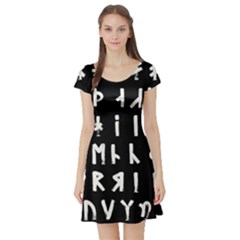 Complete Dalecarlian Rune Set Inverted Short Sleeve Skater Dress by WetdryvacsLair