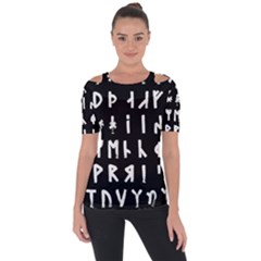 Complete Dalecarlian Rune Set Inverted Shoulder Cut Out Short Sleeve Top by WetdryvacsLair