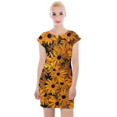 Rudbeckias  Cap Sleeve Bodycon Dress by Sobalvarro