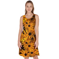 Rudbeckias  Knee Length Skater Dress With Pockets by Sobalvarro