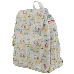 Ships Pattern Love Top Flap Backpack by designsbymallika