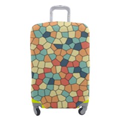 Mosaic Print Yellow Luggage Cover (small) by designsbymallika