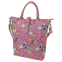 Tropical Drinks Buckle Top Tote Bag by designsbymallika