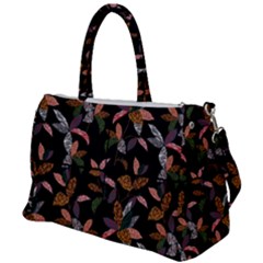 Animal Print Leaves Pattern Duffel Travel Bag by designsbymallika