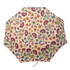 Pretty Ethnic Flowers Folding Umbrellas by designsbymallika