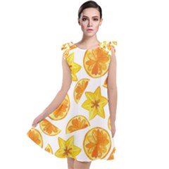 Oranges Love Tie Up Tunic Dress by designsbymallika
