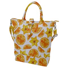 Oranges Love Buckle Top Tote Bag by designsbymallika