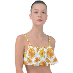 Oranges Love Frill Bikini Top by designsbymallika