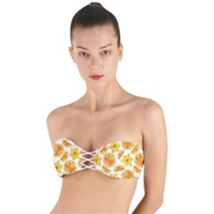 Oranges Love Twist Bandeau Bikini Top by designsbymallika