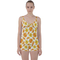 Oranges Love Tie Front Two Piece Tankini by designsbymallika